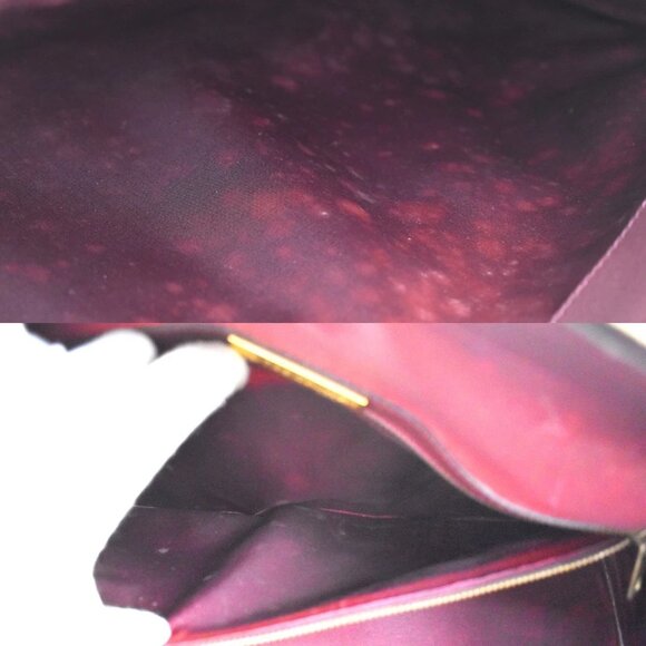 MUST DE CARTIER 2C Logo Hand Shoulder Bag Travel Leather Red 158-082225 - Picture 16 of 16